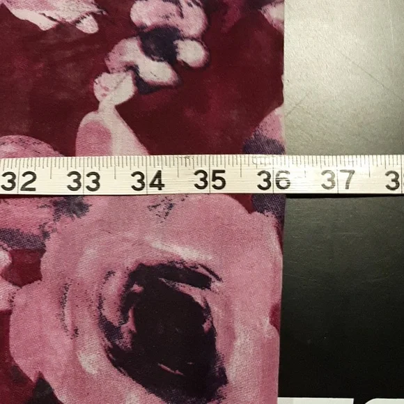 Lightweight Purple & Burgundy floral scarf - Picture 6 of 8